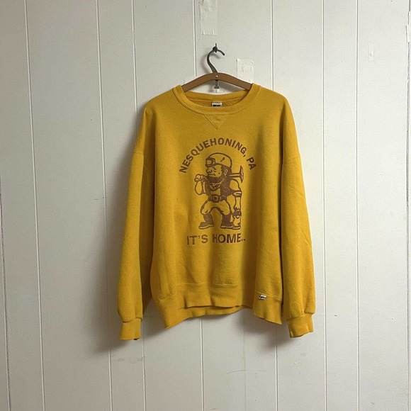 Vintage Pennsylvania Mining Town Russell Distressed Crewneck Sweatshirt Mens XL - Picture 3 of 11